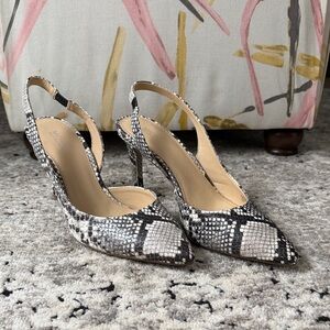 Michael Kors Slingback Snakeskin Heels